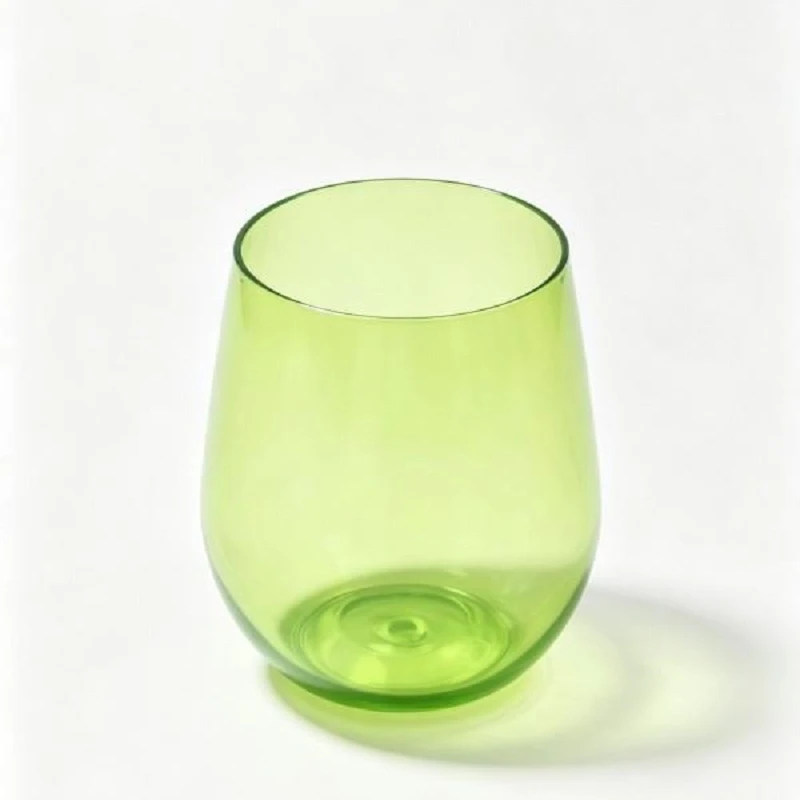 info-1-1 Wholesale Mint Green Plastic Stemless Wine Glass Tumblers